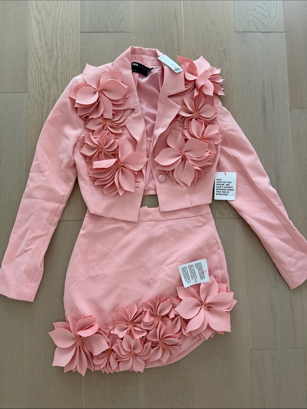 ASOS pink nwt new pink skirt set